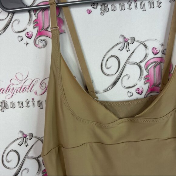 Flexees shapewear dress tank style straps adjustable bustier Beige Shapewear - Picture 5 of 9